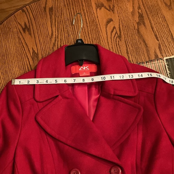 NWT! Ann Klein red wool coat - Picture 11 of 12